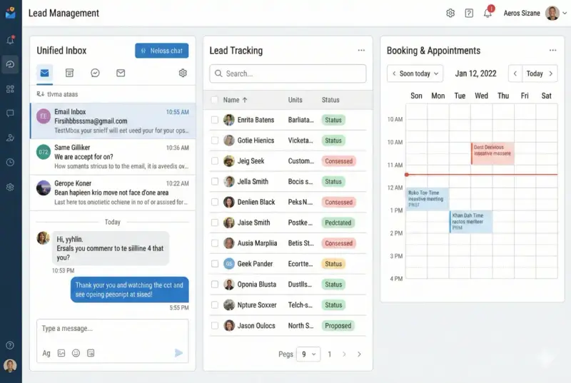 Conceptual image of automated lead generation and conversion pipeline