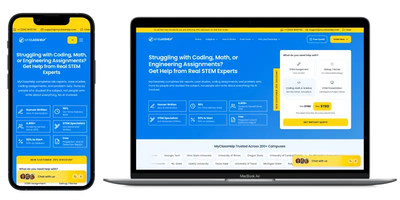 MyClassHelp website screenshot